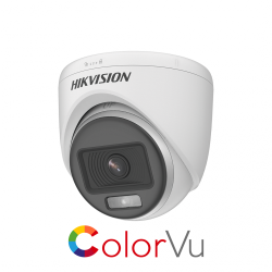 Hikvision - 2MP 2.8mm Lens 20Mt. ColorVu Hibrit IR Dome Kamera - Dahili Mikrofon