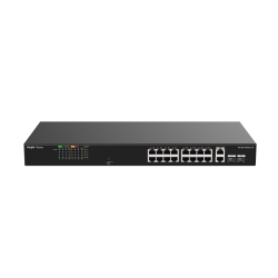 Reyee - 16 Port 100Mbps PoE, 2 Port GB RJ45/1 SFP Combo Ports Yönetilmez PoE Switch 