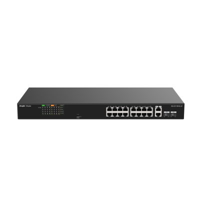 16 Port 100Mbps PoE, 2 Port GB RJ45/1 SFP Combo Ports Yönetilmez PoE Switch 