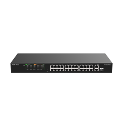 Reyee - 24 Port 100Mbps PoE, 2 Port GB RJ45/1 SFP Combo Uplink Ports Yönetilmez PoE Switch 