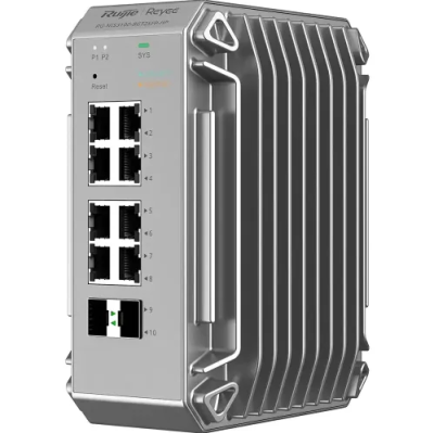 8 Port Gigabit PoE+, 2 SFP Uplink Port Yönetilebilir Endüstriyel Switch