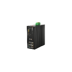 Wi-Tek - 4 x 10/100/1000 + 2 x SFP Fiber Uplink Industrial PoE Switch with 4Port PoE / Toplam 6 Port Yönetilemez