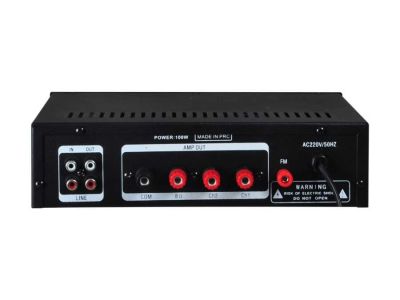 100 Watt 2 Bölge USB/MP3/Bluetooth Hat Trafolu LCD Ekran Mikser Amplifier