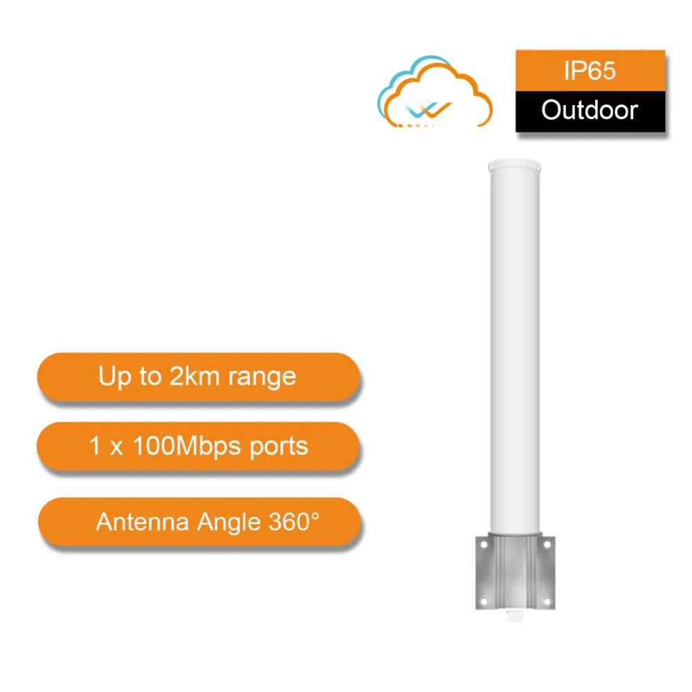 Wi-Tek - 360 Derece 5.8 Ghz 300Mbps 2KM Kablosuz Aktarıcı